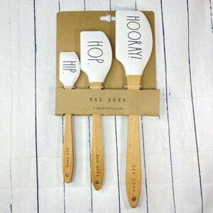 Rae Dunn Easter Bunny 3 piece Spatula Set Easter HIP HOP Baking Cakes New